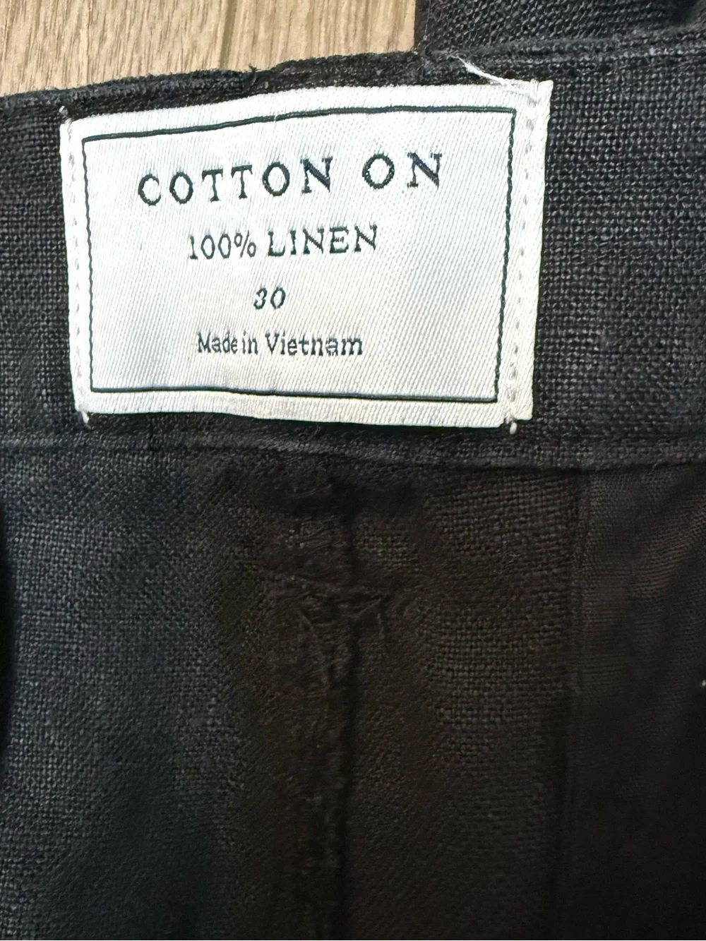 Cotton On 100% Linen Pants Black Size 30 (32)/29